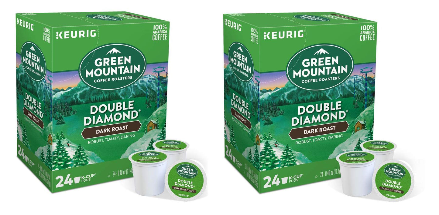 Green Mountain Coffee Roasters Double Diamond Coffee compact pieces, 48 Count for Keurig K-Cup Pod malt-inspired
