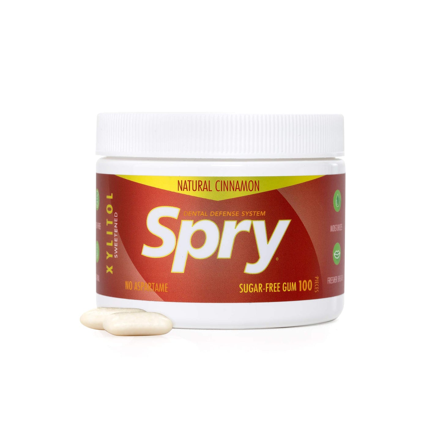 Spry Xylitol Chewing Gum - Sugar-Free, Gluten-Free, Non-GMO - 200 Count (Pack of 1) - Cinnamon Flavor