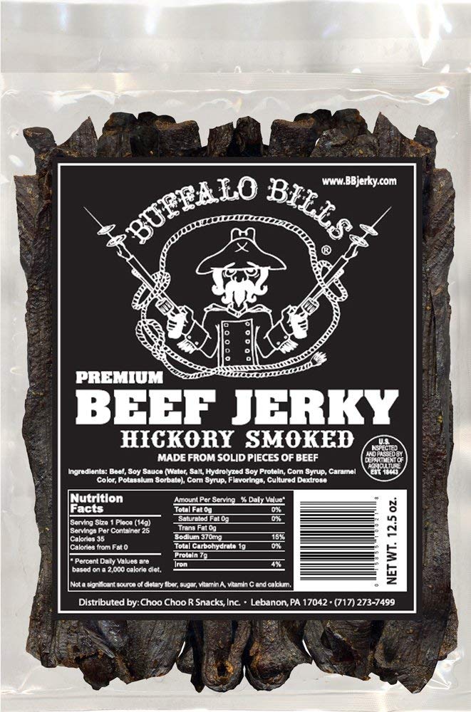 Buffalo Bills Premium Hickory Beef Jerky Strips, 12.5oz (25 hickory smoked strips)