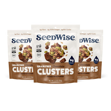 Ozery Bakery Super Seed Crunch Clusters, Chocolate, Plant Based, Vegan, Keto Snack, 5.3 Ounce (Pack Of 3)
