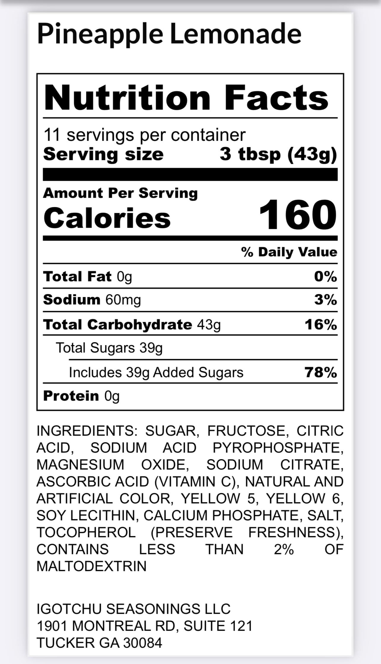 Igotchu Seasonings Pineapple Lemonade