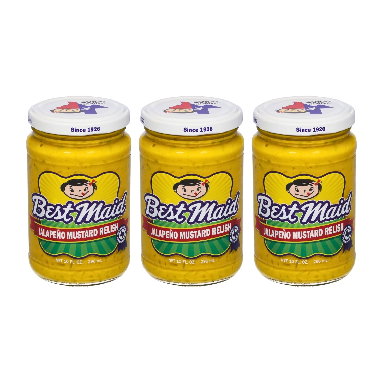 Best Maid Products Pickle Relish 10 Ounce 3 Packs - Sweet, Dill, Jalapeno Sweet, or Jalapeno Mustard (Jalapeno Mustard Relish)