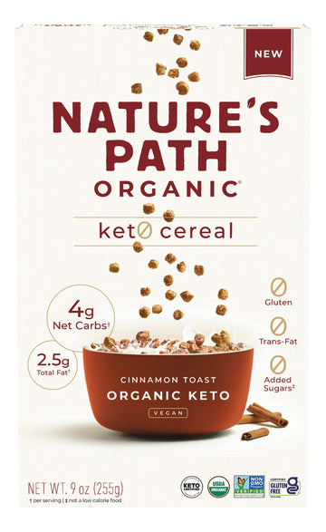 Natures Path Organic Cinnamon Toast Keto Cold Cereal 9 Oz Box
