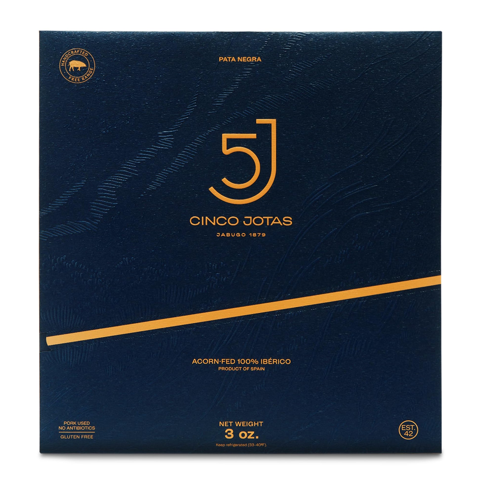 ZENDEU Cinco Jotas Hand-Carved Jamón Ibérico | 100% Acorn-Fed Iberian Ham | 3 oz Traditional Carving