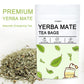 TZTZBOM Yerba Mate Tea Bags, Natural Caffeine, Smooth Energy & Focus, 20 Count