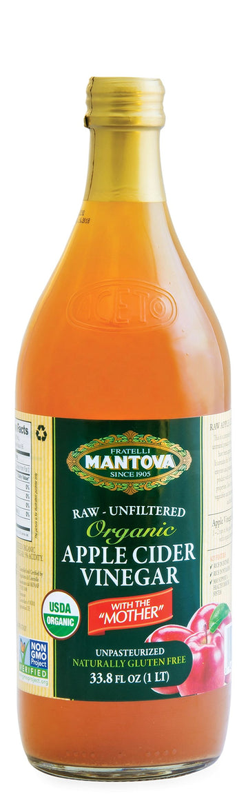 Mantova Organic Apple Cider with The Mother, 34 Oz (Pack of 2)