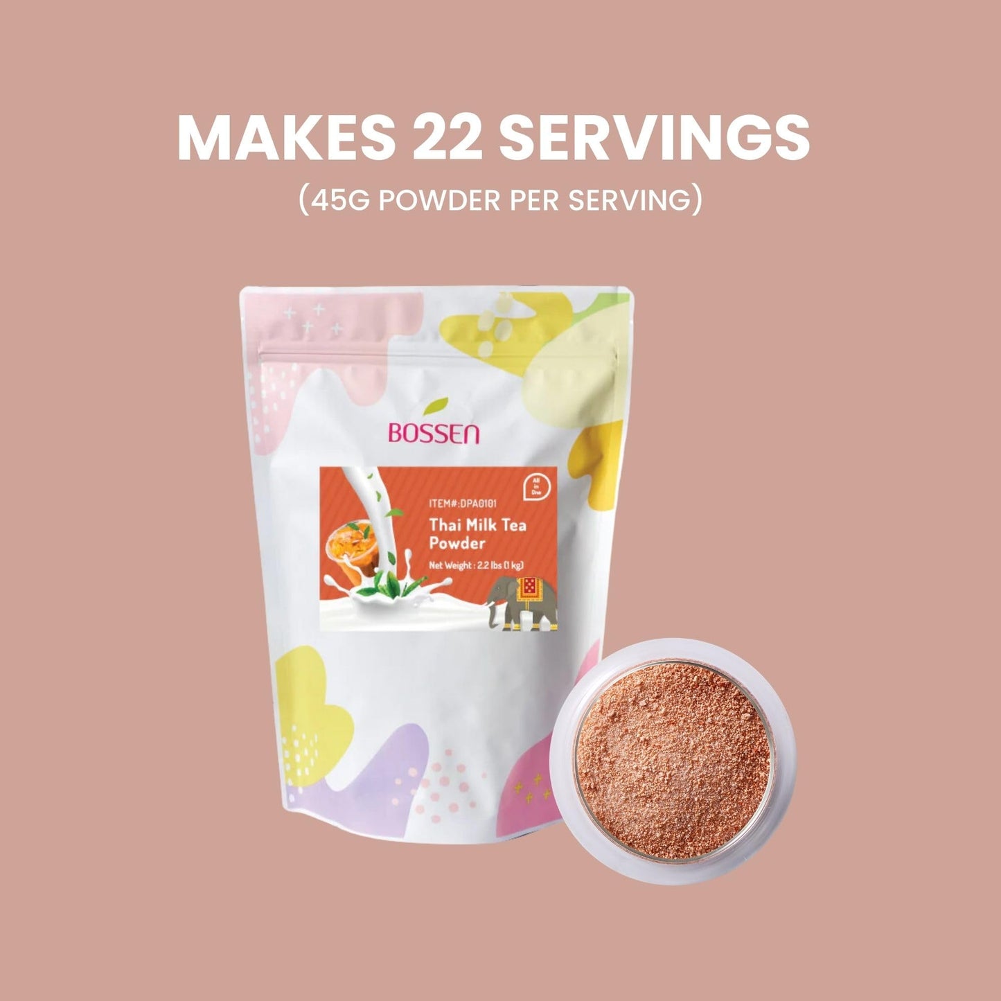 Bossen Bubble Tea All-In-One Powder Mix (Thai Milk Tea)