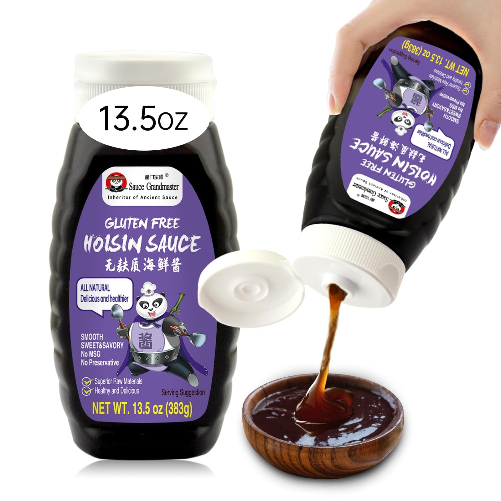 Gluten Free Hoisin Sauce, A New Favorite for Vegetarians and Healthy Eaters, Low Sodium, Low Calorie and No Preservatives, All N