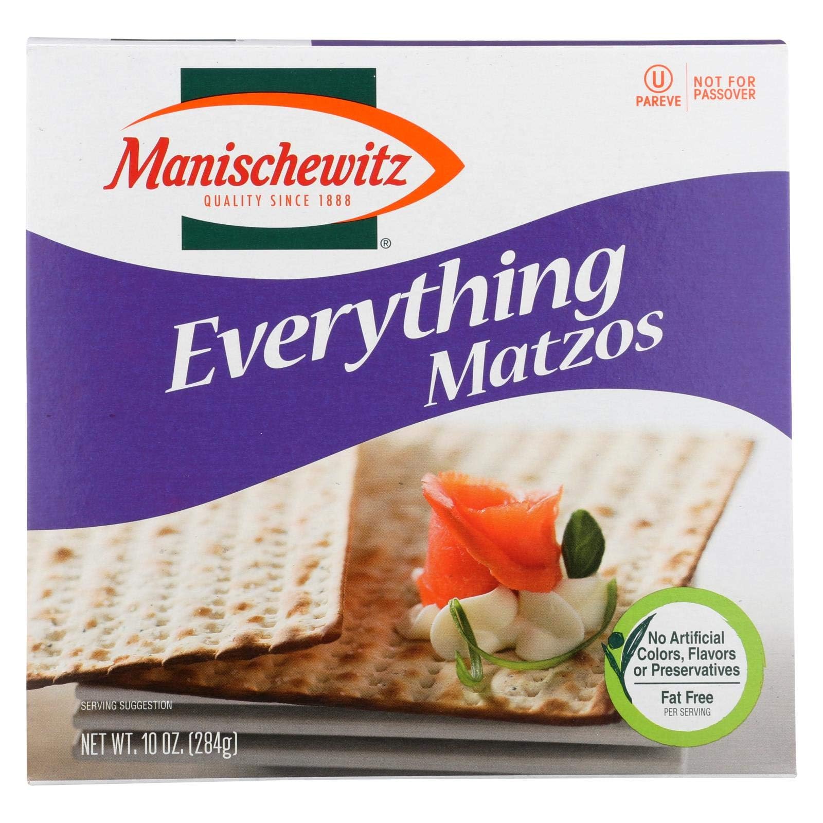 Manischewitz Unsalted Matzo, 10 Ounce - 12 per case.