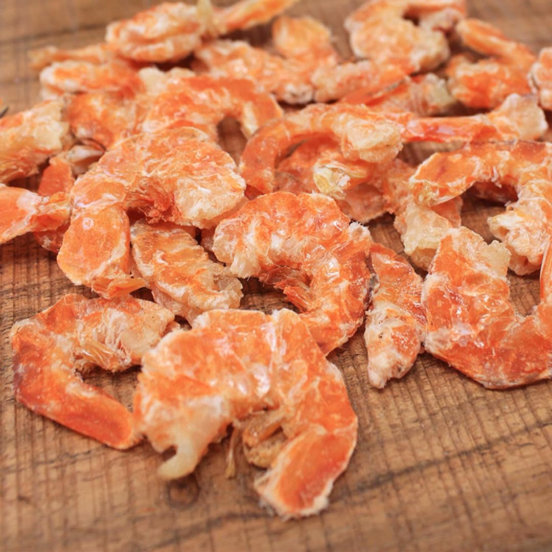 DABC OAK LAND Dried Shrimp - Medium Large 8oz, Sun Dried Seafood for Snacks, Salad, Pad Thai or Soup, Fresh-Caught USA