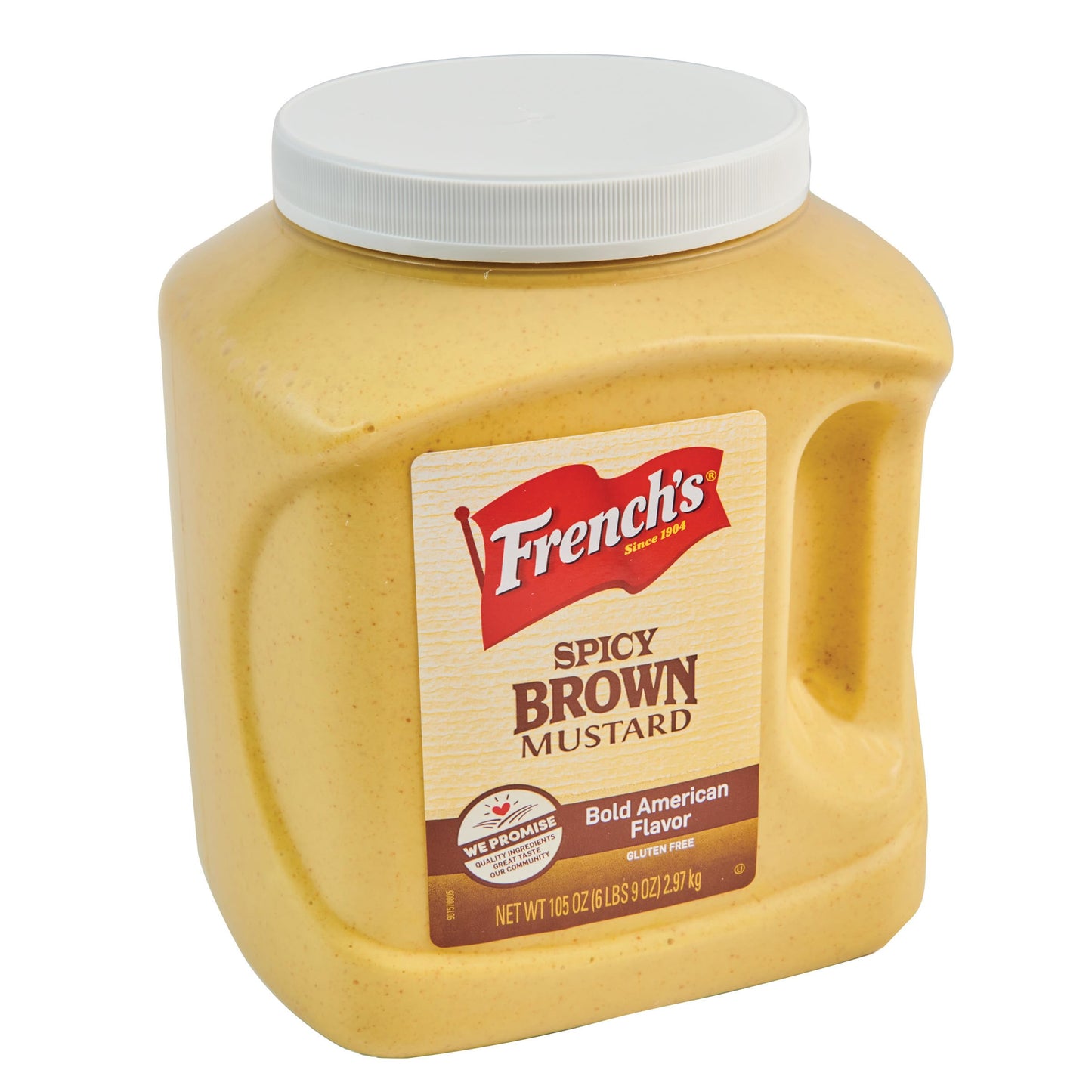 French'S Spicy Brown Mustard, 105 Oz - One 105 Ounce Bulk Container Of Hot Brown Mustard, Perfect For Professional Use Or For Re