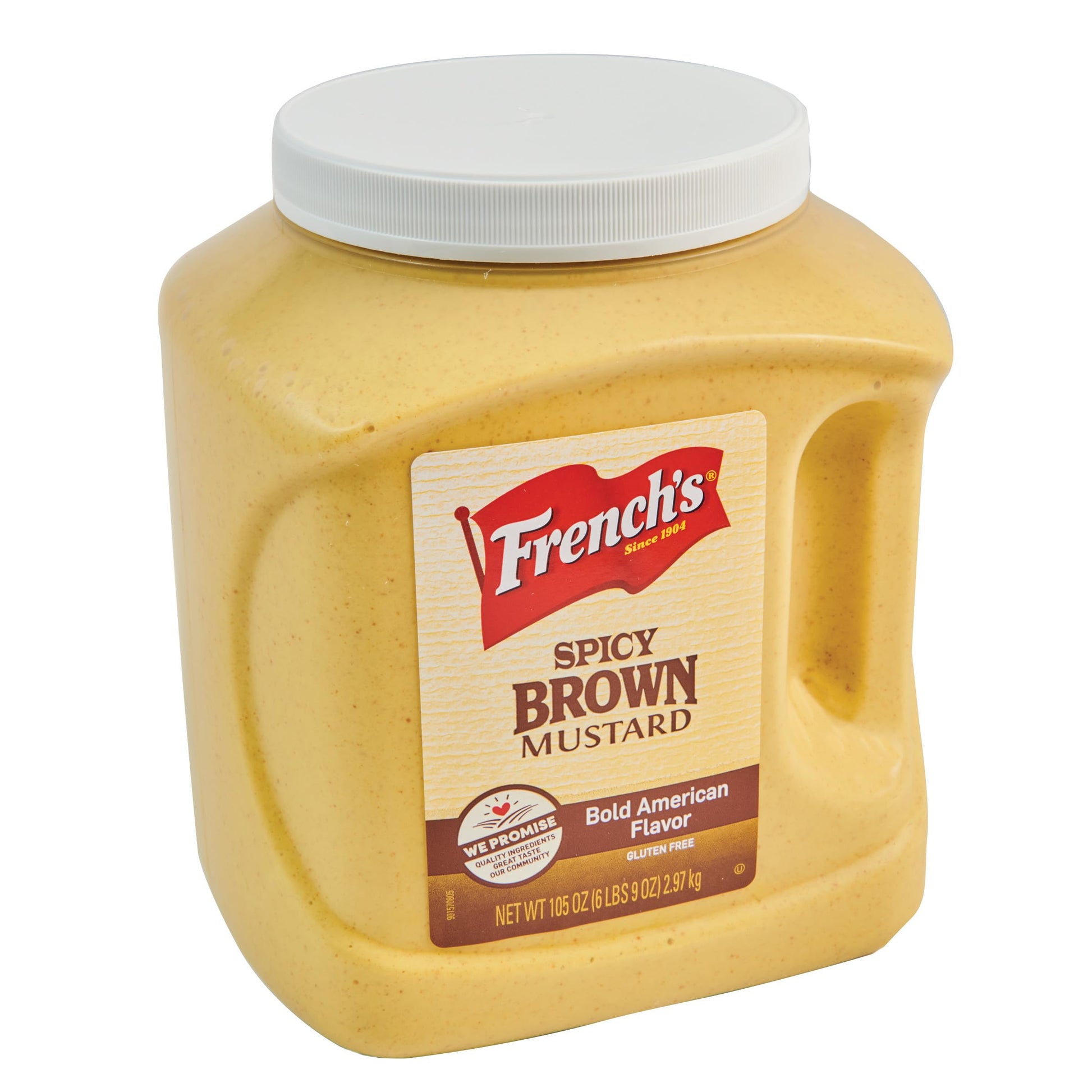 French'S Spicy Brown Mustard, 105 Oz - One 105 Ounce Bulk Container Of Hot Brown Mustard, Perfect For Professional Use Or For Re