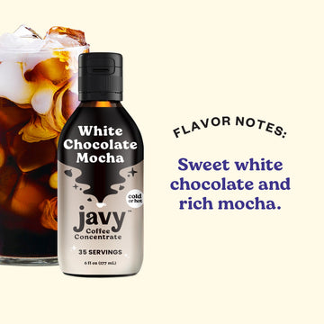 Javy Coffee Concentrate - Cold Brew Coffee, Perfect for Instant Iced Coffee, Cold Brewed Coffee and Hot Coffee, 35 Servings - Wh
