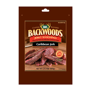 LEM Backwoods Caribbean Jerk Jerky Seasoning, 21.3 Ounce Packet, Model 9149, Ideal for Wild Game and Domestic Meat