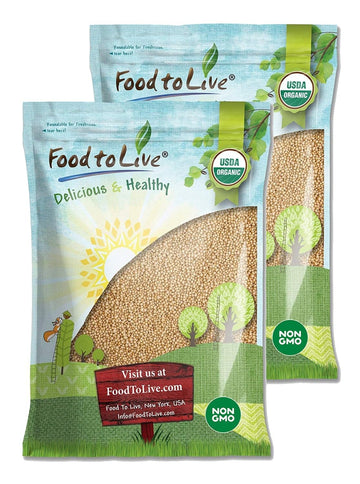 Food To Live Organic Amaranth Grain, 25 Pounds – Non-Gmo, 100% Whole Grain, Kosher, Vegan, Bulk Seeds