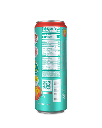 Alani Nu Energy Drinks, Juicy Peach, Sugar Free, 200mg Caffeine, 12 Fl Oz Cans, Pack of 12, Orange