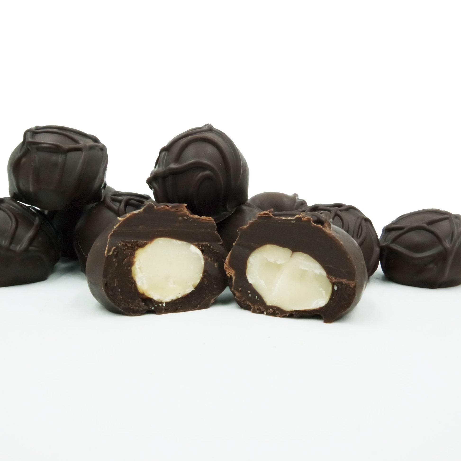 Philadelphia Candies Dark Chocolate Covered Macadamia Nuts, 2 Pound Gift Box, Brown