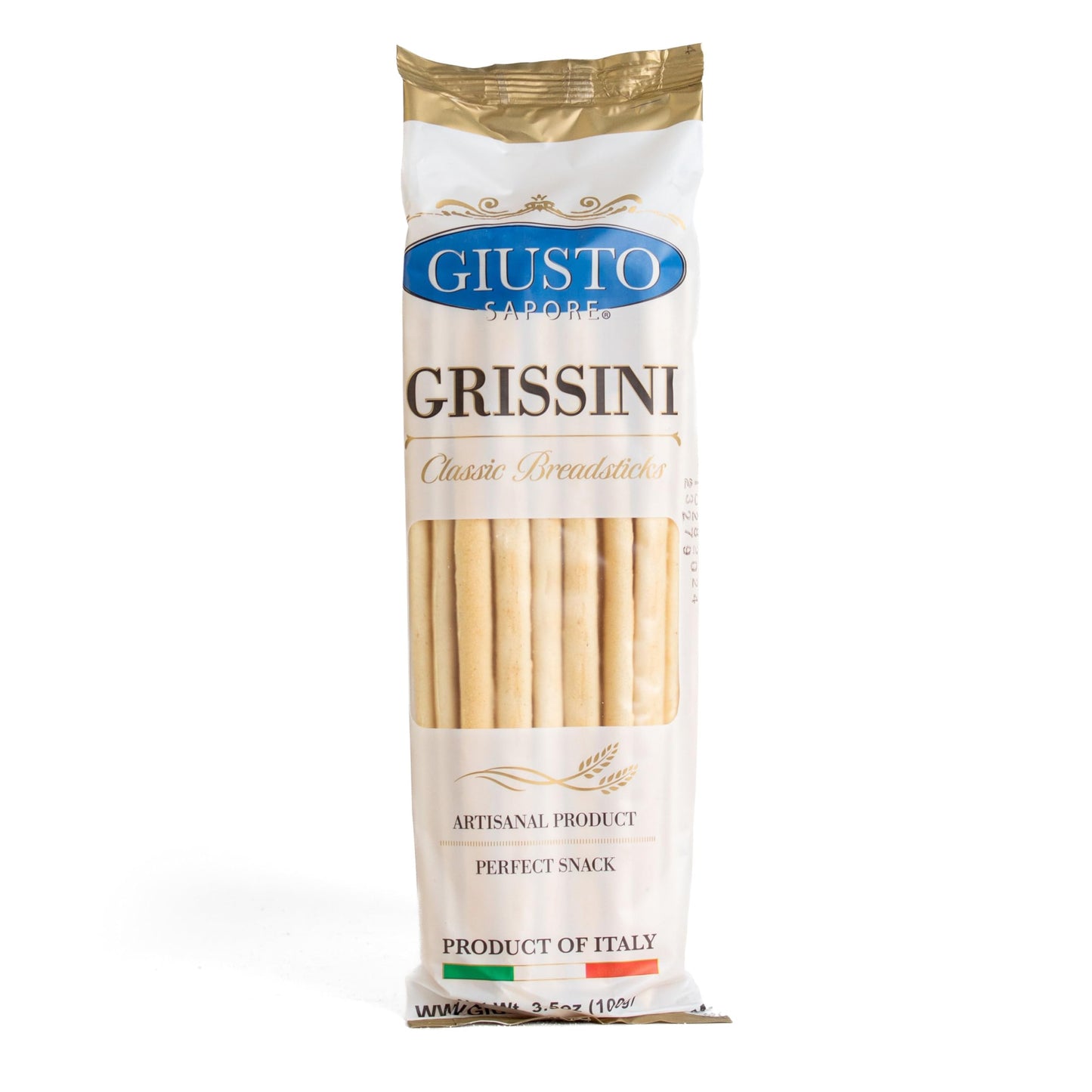 Giusto Sapore Grissini Classic Breadsticks - 100G - Imported From Italy And Family Owned - 12 Pack