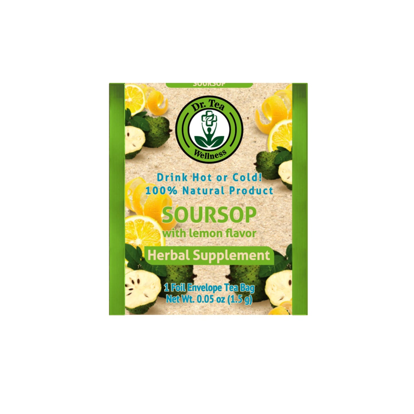 Dr. Tea Wellness Soursop Herbal Tea With Lemon Flavor - 20 Tea Bags
