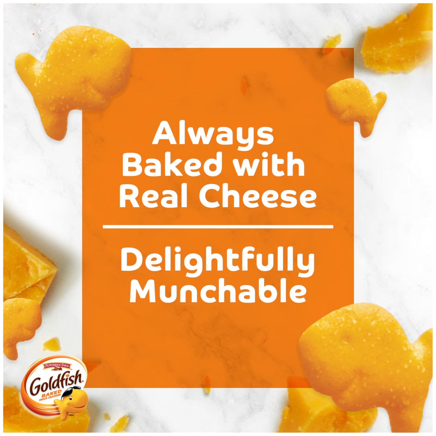 Goldfish Family Faves  ers Variety Pack, Cheddar, 20 Count, Snack Packs