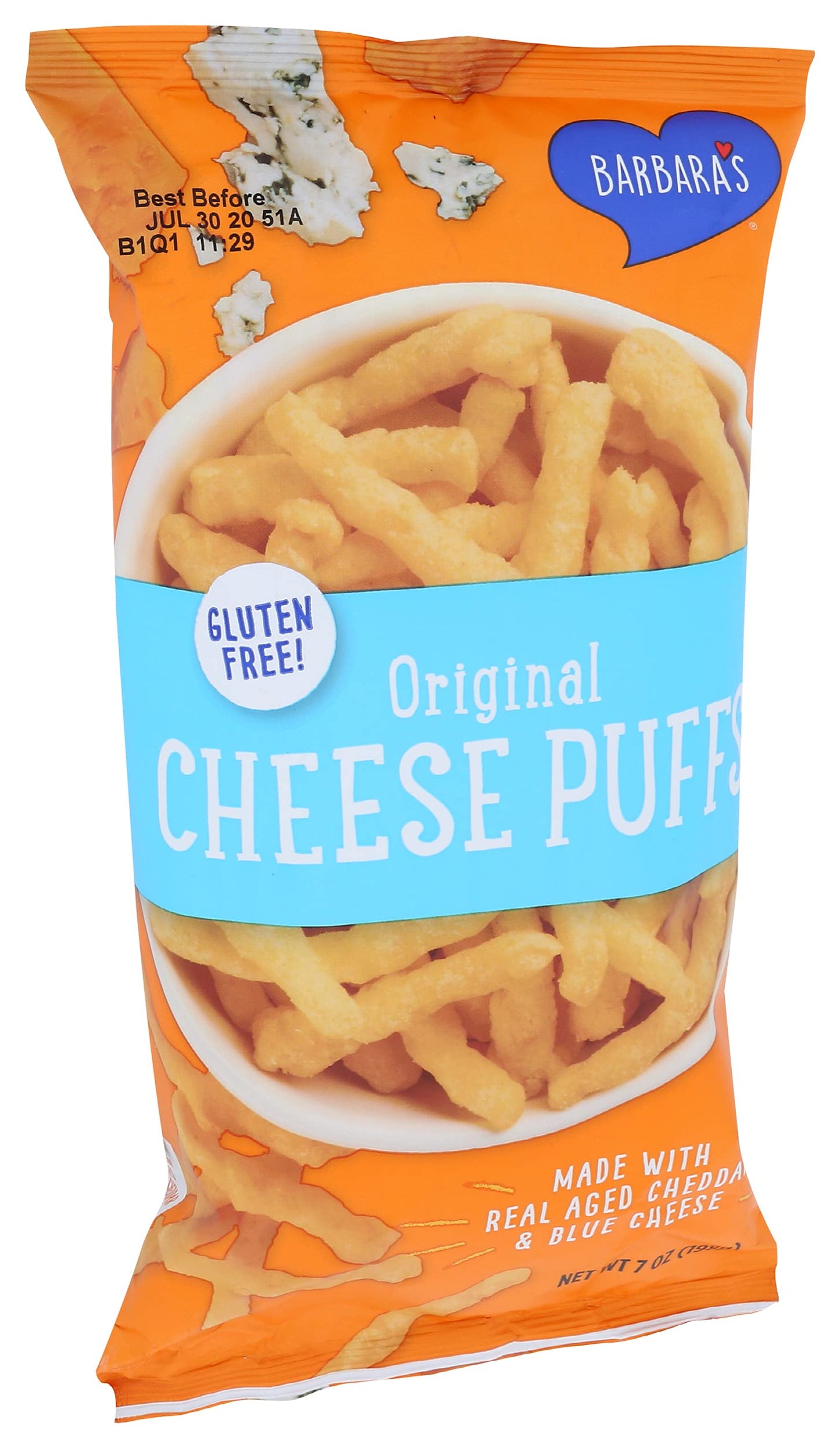 Barbaras Bakery Cheese Puffs Original - 7 oz