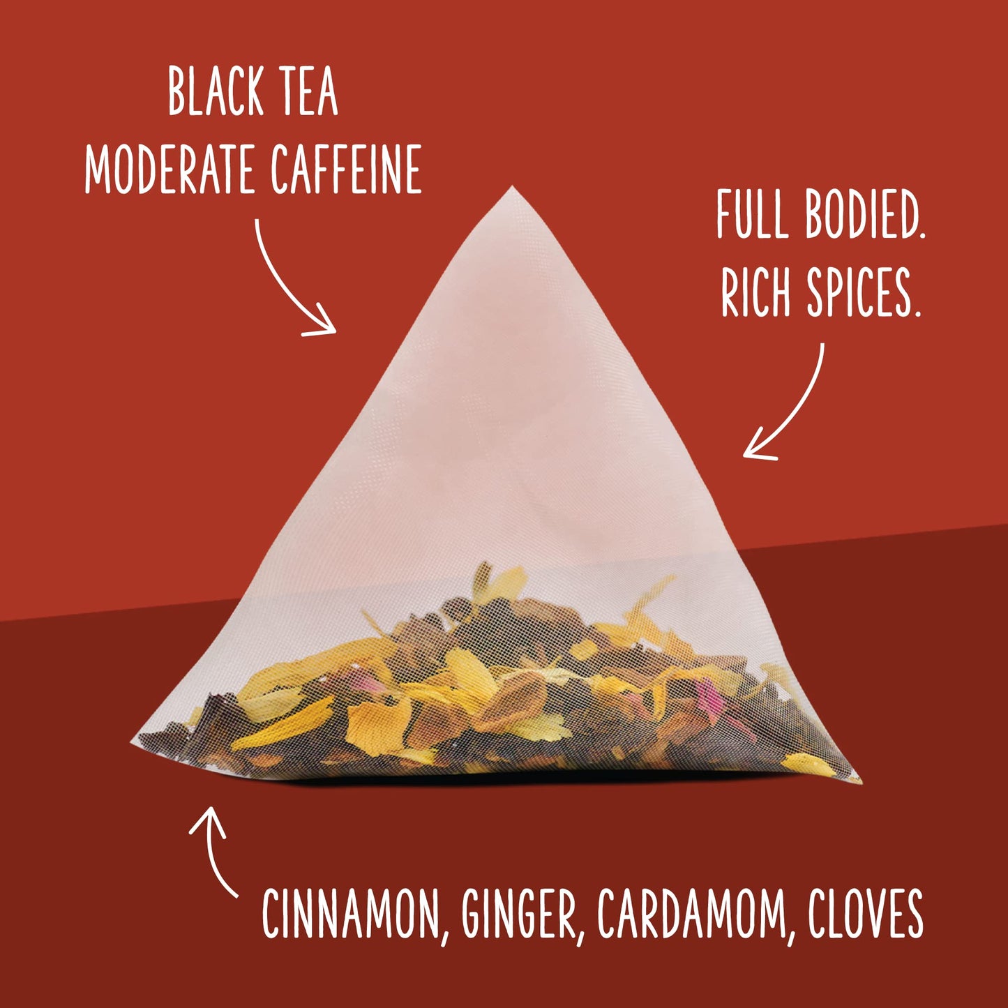 Two Leaves And A Bud Organic Mountain High Chai Tea Bags, Whole Leaf Black Tea And Spices In Unwrapped Sachets, Add Milk And Sweetener Or Drink Plain, 50 Count (Pack Of 1)