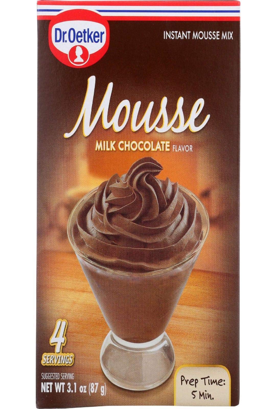 Dr. Oetker Milk Chocolate Mousse, 3.1 Ounce, Pack of 1, Model 95688-36962