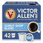 Victor Allens Coffee Donut Shop Blend Medium Roast Single Serve Pods 42 Count Brown