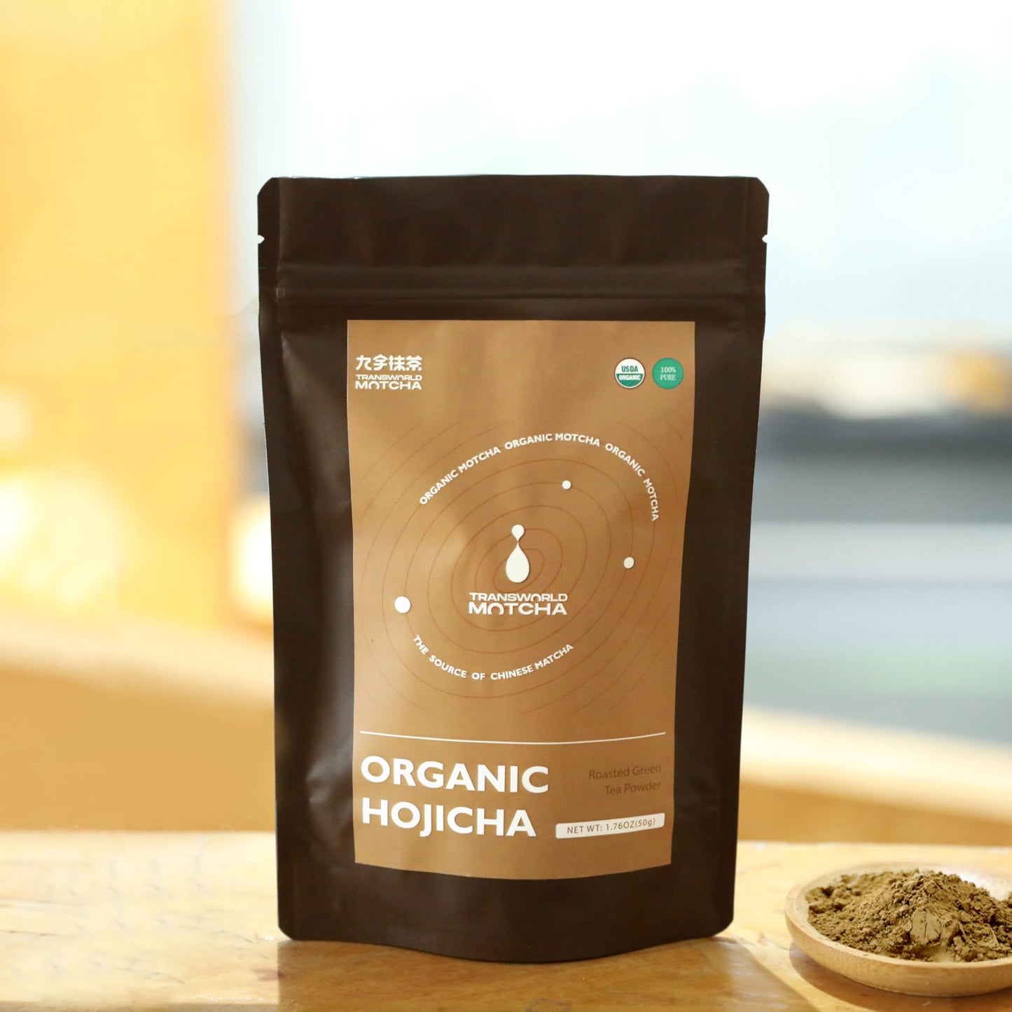 Jiuyu Hojicha Powder Organic Matcha Roasted Green Tea 50g/1.76oz