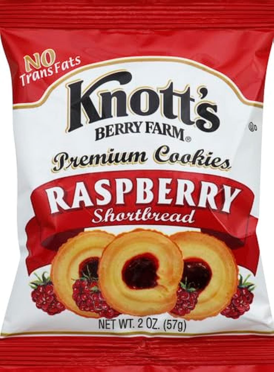 Knotts Berry Farm Raspberry Shortbread Cookies, 2-Ounce Packages, Pack of 8