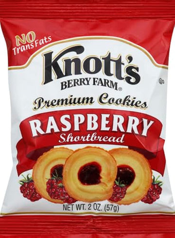 Knotts Berry Farm Raspberry Shortbread Cookies, 2-Ounce Packages, Pack of 8