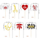 Rssta i Nurse Cupcake Toppers, 28 Pcs Medical Instspirit-inspired flavorents, Paper Decorations for Graduation, Birthday, Design 2