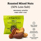 Nuts.com Roasted Mixed Nuts (50% Less Salt) - 24 Single Serve Snack Packs - Almonds  Cashews  Pecans  Brazil Nuts  Hazelnuts - Gluten-Free  Kosher  No Peanuts - Healthy Low Sodium Protein Snack