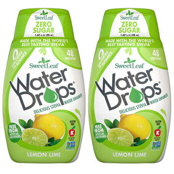 Sweetleaf Water Drops - Lemon Lime Water Enhancer, Sugar Free Sweet Leaf Stevia Water Flavoring Drops, 1.62 Oz Ea (Pack Of 2)