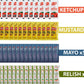 The Seasonal Shop Condiment Packets Variety Pack - 50 Single Serve Portions of Ketchup, Mustard, and Mayo - 200 Piece Set