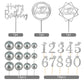 25 Pcs Birthday Cake Topper Set, Acrylic Happy Birthday Cake Toppers Numbers 0-9 Crown Cake Topper Ball Shaped Cake Insert Toppe
