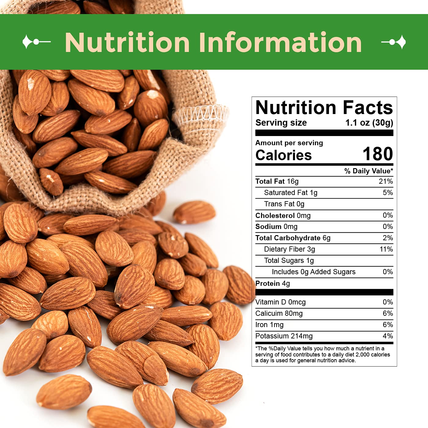 Sincerely Nuts Roasted Whole Unsalted Almonds No Shell - 2Lb Bag - Incredibly Tasty - Sealed for Freshness - Healthy Nutrients
