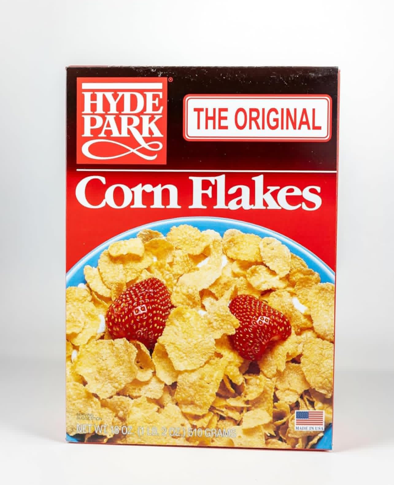 Hyde Park The Oriflavor Blendal Corn Flakes Breakfast Cereal  Made In Usa  18 Oz Box  Pack Of 3