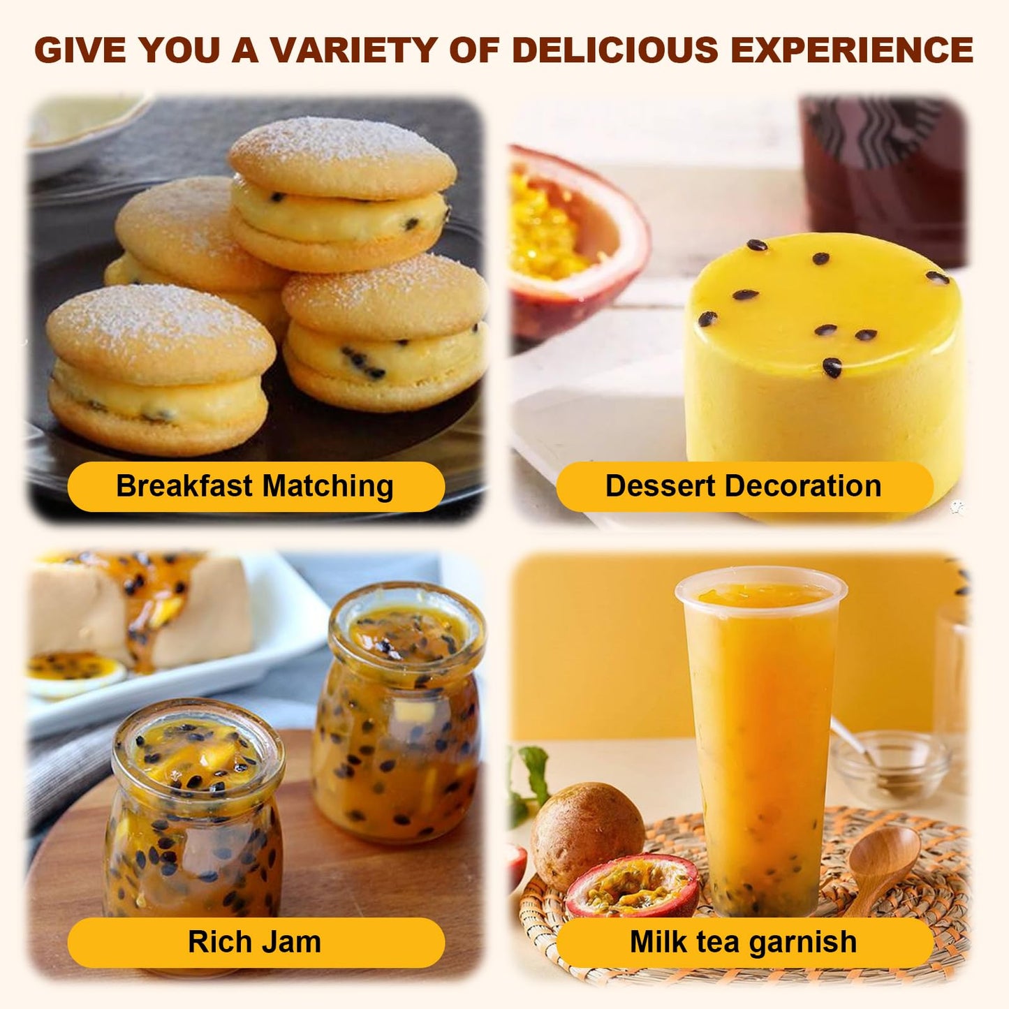 Freeze-Dried Passion Fruit-8.8Oz/250G, Sugar-Free Sweet And Sour Snacks, Passion Fruits Fresh, Baking Freezing Dry Foods For Kum