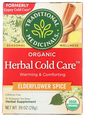 TRADITIONAL MEDICINALS HERB TEA,OG3,GYPSY CLD CR, 16 BAG - Pack of 6