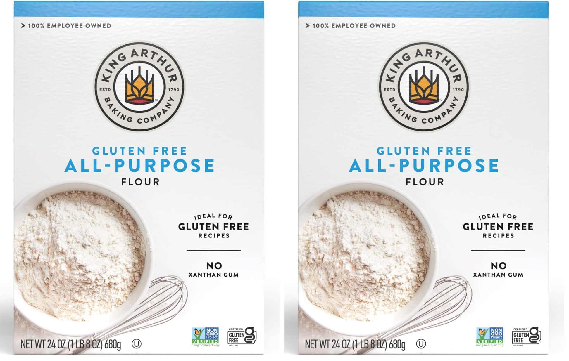 King Arthur, All-Purpose Flour, Gluten-Free Flour, Non-GMO Project Verified, Certified Kosher, 24 Ounces (Pack of 2)