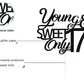 Mi Bautizo Cake Topper for 17th Birthday, Black Paper Decoration, Young and Sweet Only 17 Design