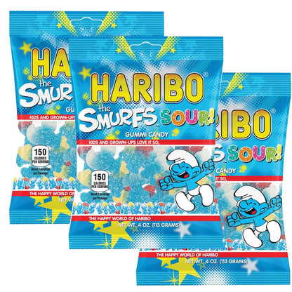 The Smurfs Sour, 4oz Gummy Bag (3 Pack)
