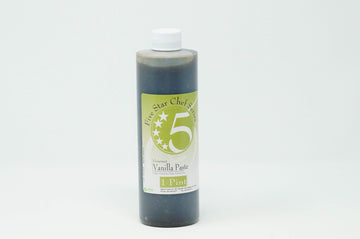 Five Star Chef Vanilla Paste, 16 Fl Oz - Rich & Aromatic Bean Paste For Baking, Desserts, And Beverages – Intense Flavor With Real Specks – Perfect For Cakes, Cookies, Ice Cream & More