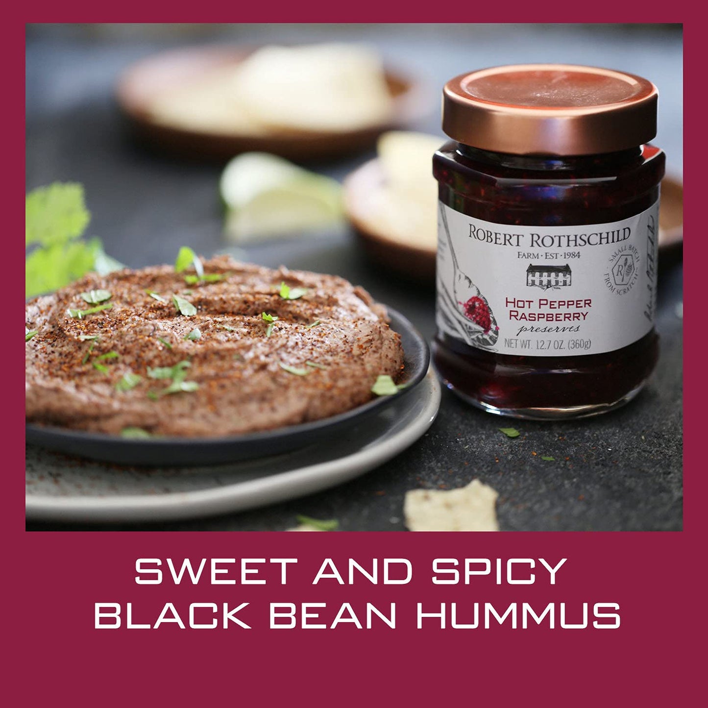 Robert Rothschild Farm Hot Pepper Raspberry Fruit Spread Sweet And Spicy Gourmet Spread 12.7 Oz
