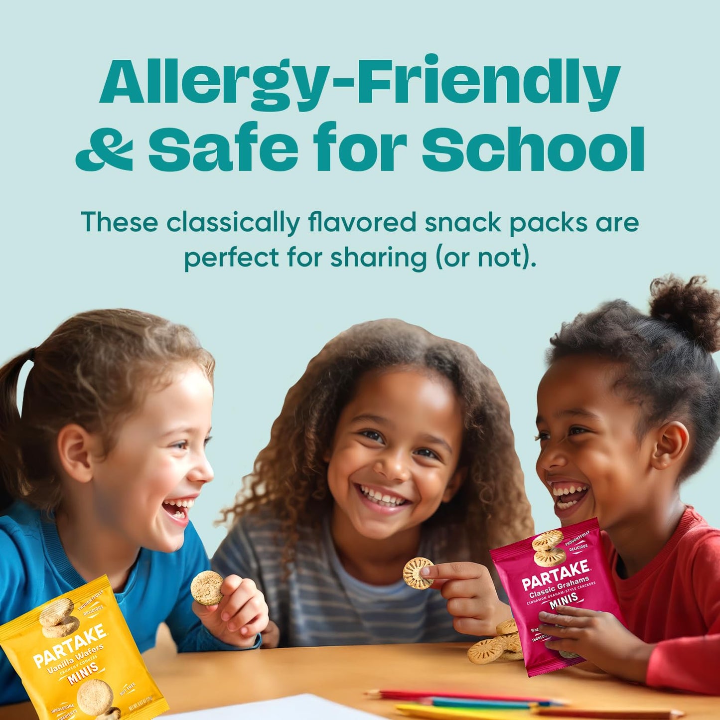 Gluten Free Partake Mini Classic Graham Crackers & Vanilla Wafer Cookies Variety Pack - Vegan - Free From the Top 9 Allergens In