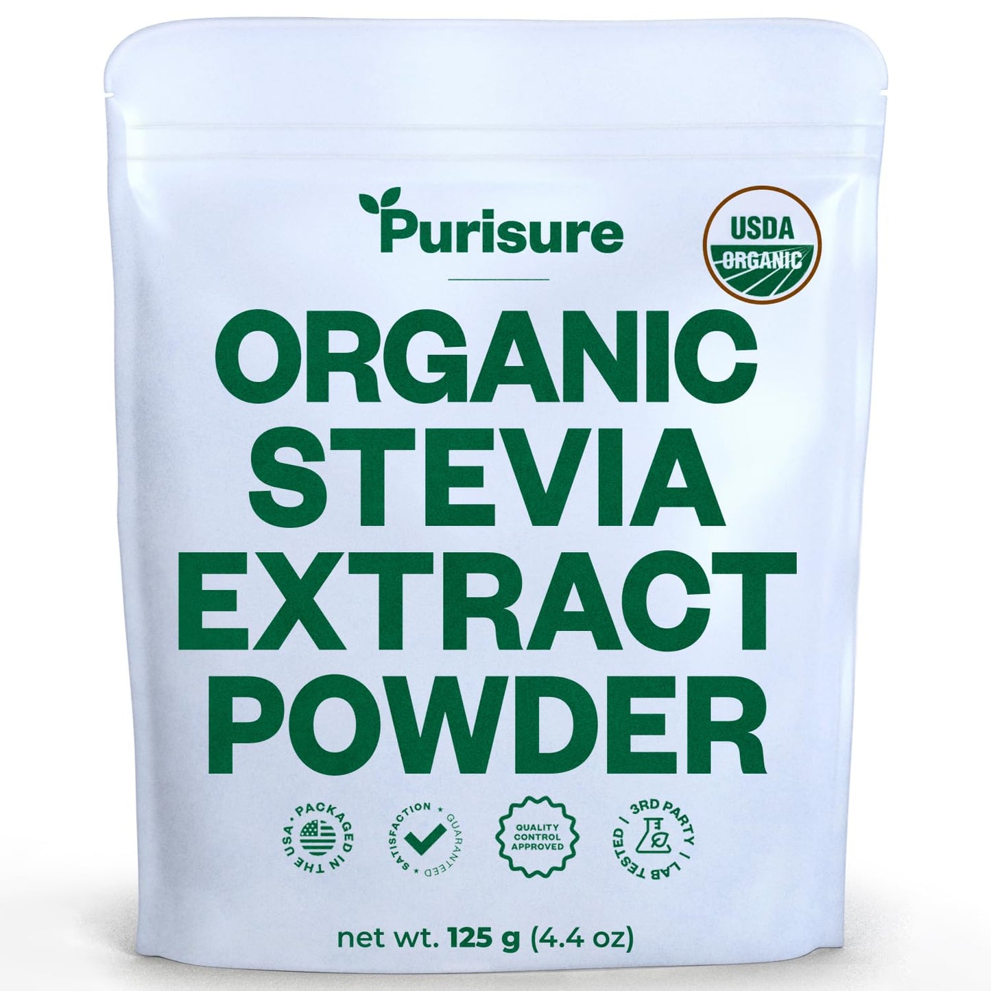 All Natural Organic Stevia Powder 125G (846 Servings) Highly Concentrated Pure Extract No Fillers Additives Or Artificial Ingred