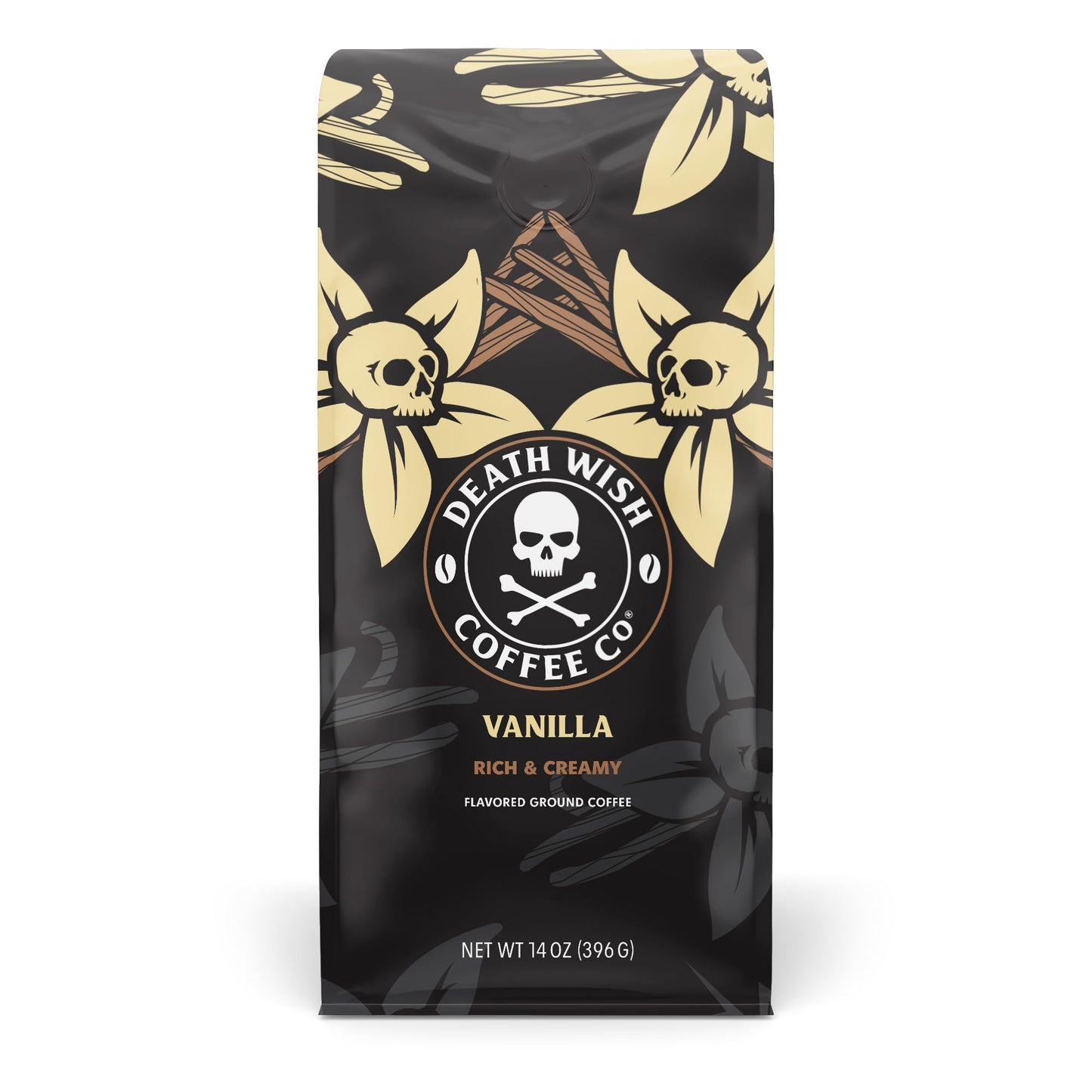 Death Wish Coffee Vanilla Ground Coffee - 14 oz (Pack of 1)