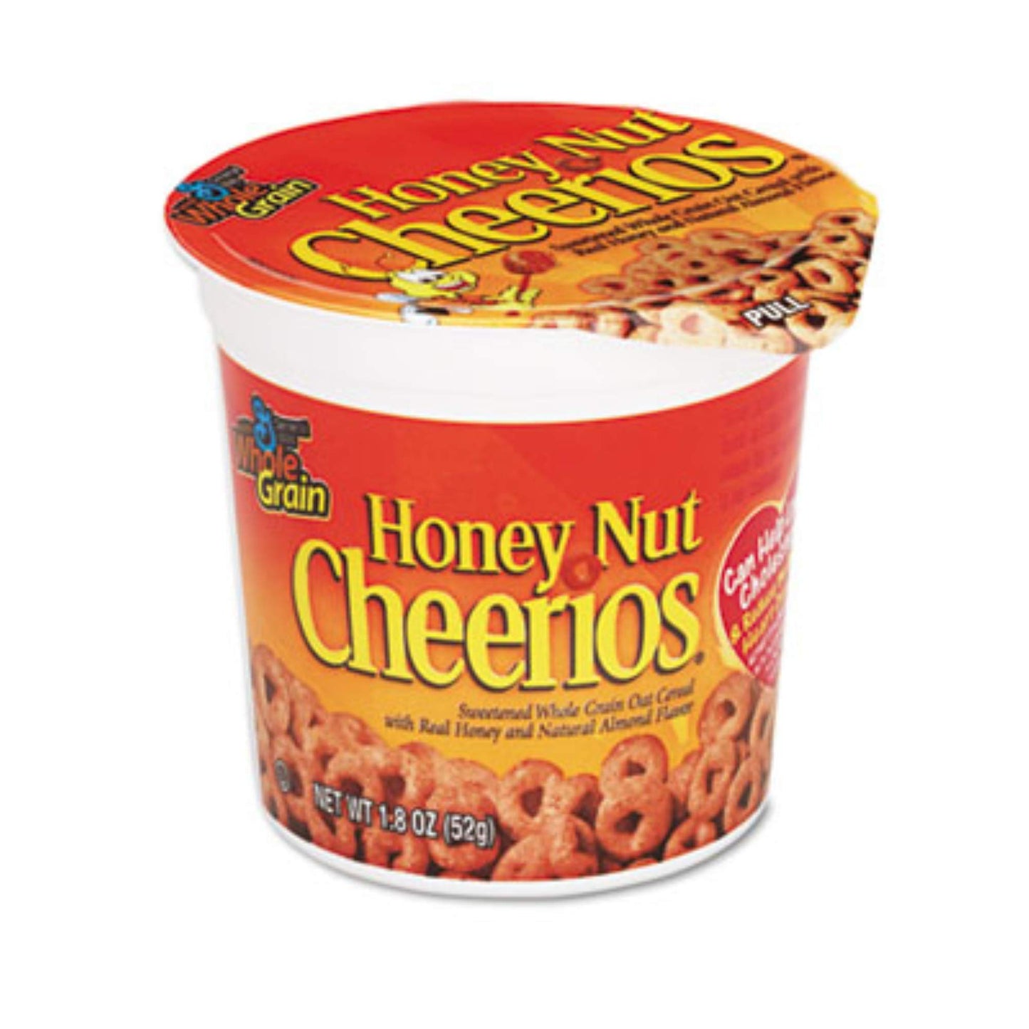 Honey Nut Cheerios Heart Healthy Cereal Cup, 1.8 Oz Single Serve Cereal Cup