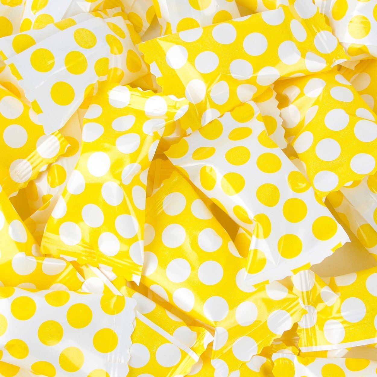 Polka Dot Peppermint Balls 100Ct -Individually Wrapped - (Yellow)